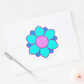 ブルーバレーボールガール ラウンドシール (封筒)