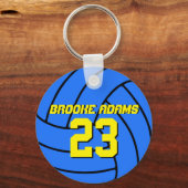 ブルーバレーボールスポーツチームキーチェーン キーホルダー (正面)