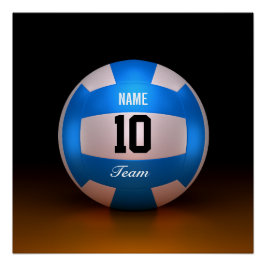 ブルーバレーボールスポーツ ポスター