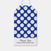 ブルーバレーボールテーマ誕生日 ギフトタグ (正面)