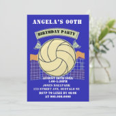 ブルーバレーボールバースデーパーティー招待状 (スタンド正面)