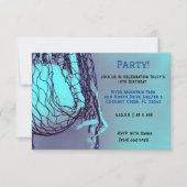 ブルーバレーボール誕生日 招待状 (正面)