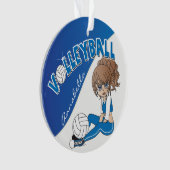 ブルーバレーボール🏐 Divaガールプレーヤー オーナメント (正面)