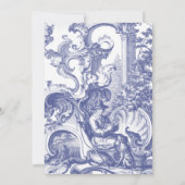 ブルーバロックフランスのトイルバースデーパーティー 招待状 (裏面)