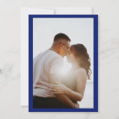 ブルーバロック写真セーブザデート招待状 招待状 (裏面)