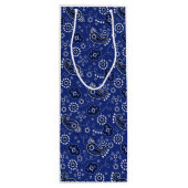 ブルーバンダナウエスタンカウボーイアドベンチャーランチおもしろい ワインギフトバッグ (裏面)