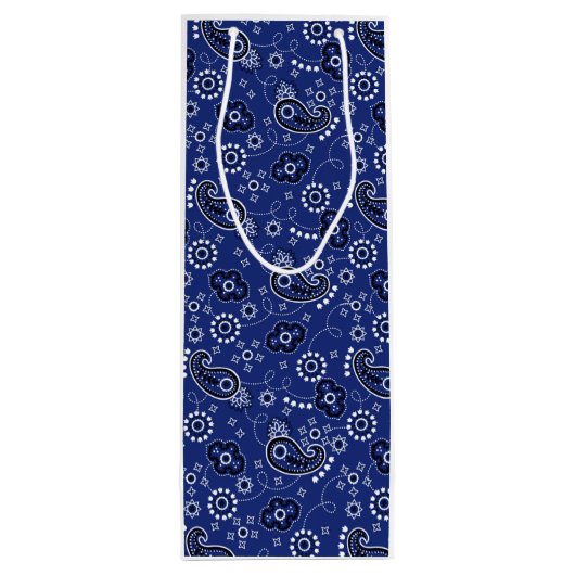 ブルーバンダナウエスタンカウボーイアドベンチャーランチおもしろい ワインギフトバッグ (裏面)