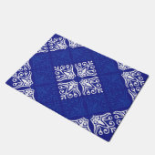 ブルーバンダナデザイン ドアマット (アングル)