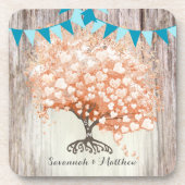 ブルーバンティンカントリーシックバーンウッド結婚ズ コースター (正面)