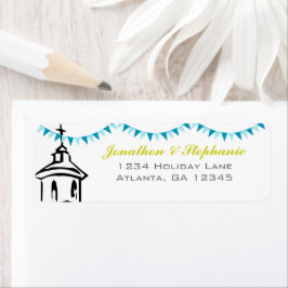 ブルーバンティンザチャペル差出人住所 ラベル