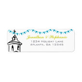 ブルーバンティンザチャペル差出人住所 ラベル (正面)