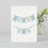 ブルーバンティンフラッグズゴールドフォイルサンキューカード 箔シーズンカード (立ち正面)