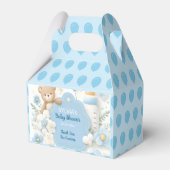 ブルーバンドルジョイ：テディベア男の赤ちゃんシャワー フェイバーボックス (正面サイド)
