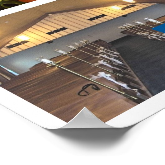 ブルーバンド6枚の写真数々のコラージュの思い出を記念して ポスター (角)