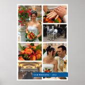 ブルーバンド6枚の写真数々のコラージュの思い出を記念して ポスター (正面)