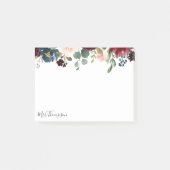 ブルーバーガンデエレガントィフローラスクール先生 ポストイット (正面)