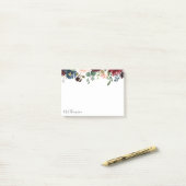 ブルーバーガンデエレガントィフローラスクール先生 ポストイット (デスク上)