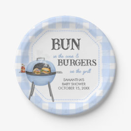 ブルーバーガー BBQ ベイビーシャワー ペーパープレート