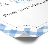 ブルーバーガーBBQベビーシャワーおむつラッフル ポスター (角)