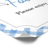 ブルーバーガーBBQベビーシャワーフード ポスター (角)