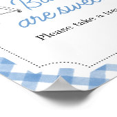 ブルーバーガーBBQベビーシャワーベビーは甘い ポスター (角)