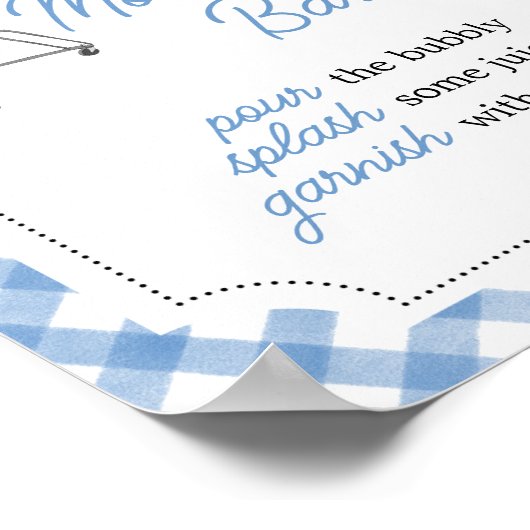 ブルーバーガーBBQベビーシャワーママママオサバー ポスター (角)