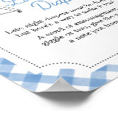 ブルーバーガーBBQベビーシャワー深夜おむつ ポスター (角)