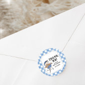 ブルーバーガーBBQベビーシャワー ラウンドシール