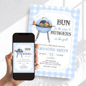 ブルーバーガーBBQベビーシャワー 招待状