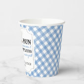 ブルーバーガーBBQベビーシャワー 紙コップ (左)