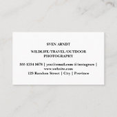 ブルーバーグビーチテーブルマウンテンスタックロックス 名刺 (裏面)