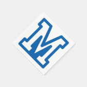 ブルーバーシティレターMモノグラム スタンダードカクテルナプキン (角)