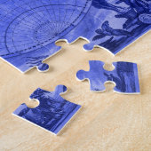 ブルーバージョンアンティークワールドマップJ Blaeu 1664 ジグソーパズル (側面)