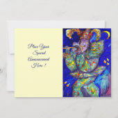 ブルーバースデーパーティーの招待でフルート派 招待状 (裏面)