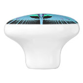 ブルーバーストのフラクタル引き出しとキャビネットノブ セラミックノブ (側面)