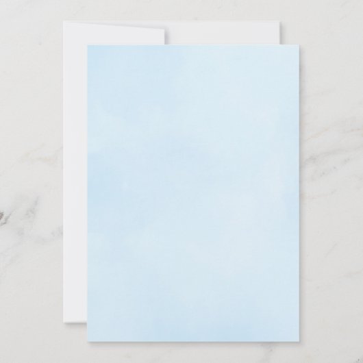 ブルーバーディボーイ赤ちゃんシャワー招待状 招待状 (裏面)