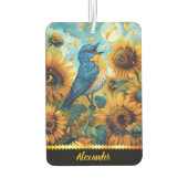 ブルーバードがヒマワリの間を歌う カーエアーフレッシュナー (裏面)