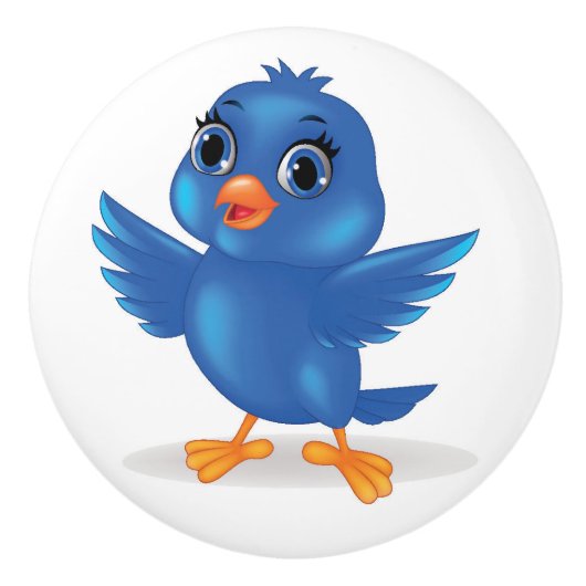 ブルーバードが幸せをもたらす – SRF セラミックノブ (正面)