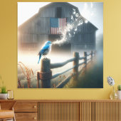 ブルーバードが歌を歌う キャンバスプリント (インサイチュ (リビング))