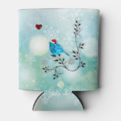 ブルーバードとハートクーラーボックス 缶クーラー (正面)