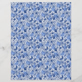 ブルーバードとハートパターンスクラップブック紙 (裏面)