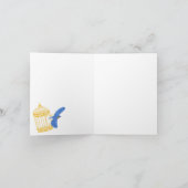 ブルーバードとブループリムローズのグリーティ空白のング カード (内部)