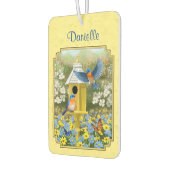 ブルーバードとラウンドバードハウスイエロー カーエアーフレッシュナー (左)