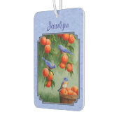 ブルーバードと桃の青 カーエアーフレッシュナー (左)