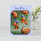 ブルーバードと桃の青 招待状 (スタンド正面)