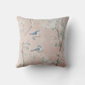 ブルーバードと花枕 クッション (裏面)