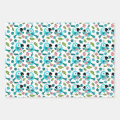 ブルーバードと花 ラッピングペーパーシート (正面)