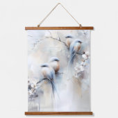 ブルーバードと花 吊り下げ型タペストリー (正面2)