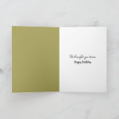 ブルーバードと誕生日の古いユーモア カード (内部)