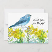 ブルーバードのギフトに感謝 サージブラッシュ サンキューカード (正面)